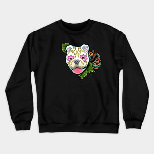 American Bulldog - Day of the Dead Sugar Skull Dog Crewneck Sweatshirt